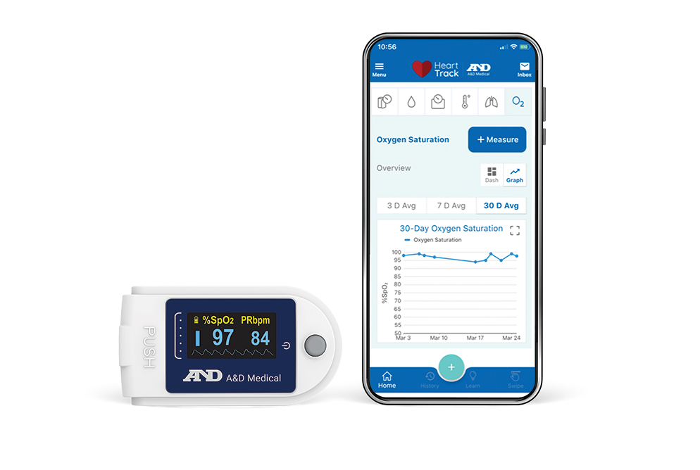 A&D Bluetooth Pulse Oximeter