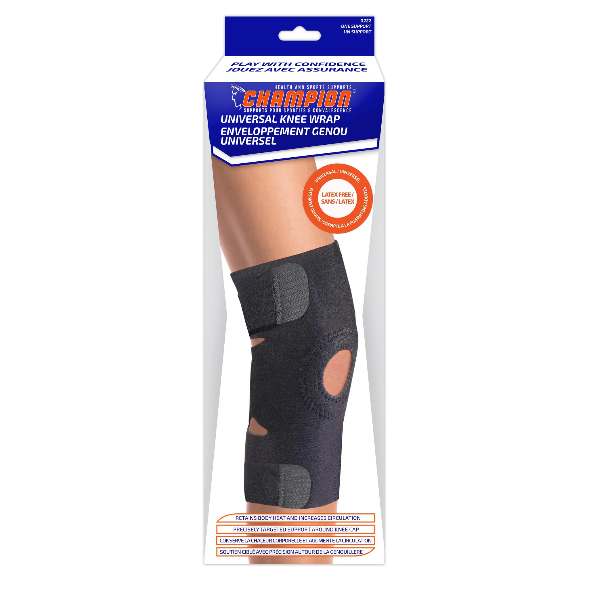 Champion Universal Knee Wrap One Size 13" - 17 1/2"