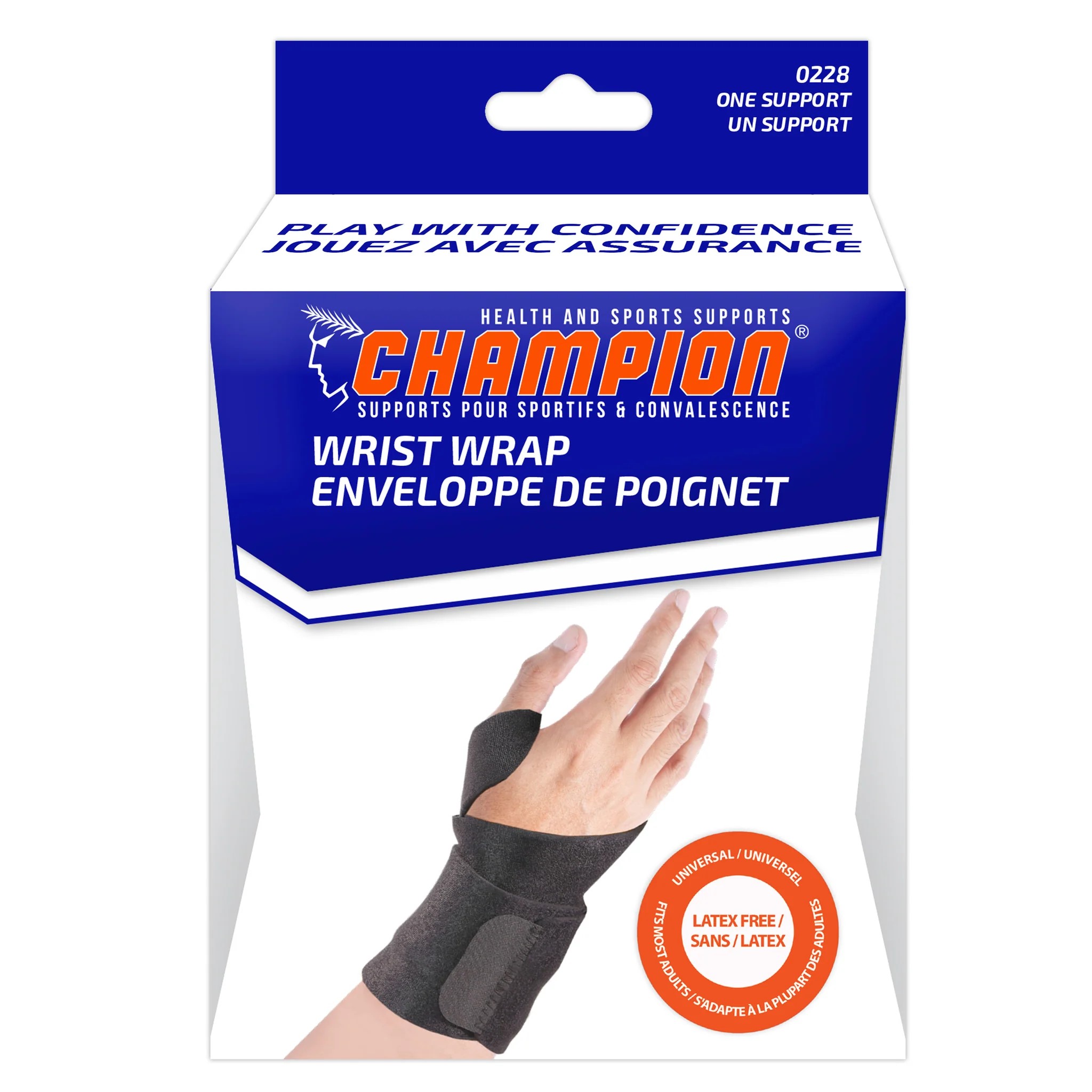 Champion Wrist Wrap One Size 4 1/2" - 9 1/2"