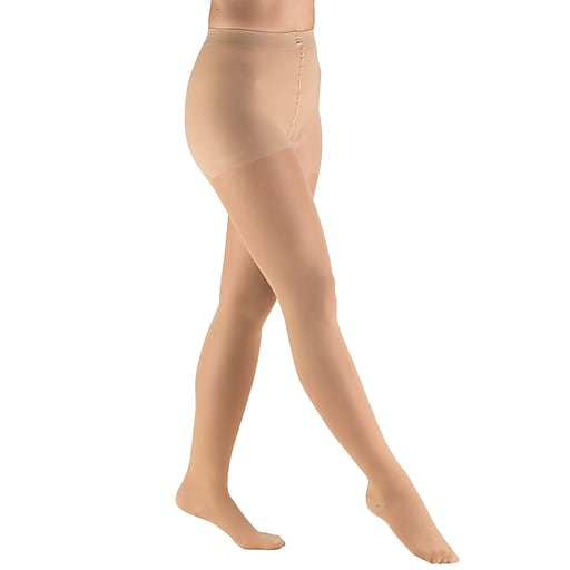 Truform Ladies' Trusheer 30-40mmhg Compression Pantyhose Closed-Toe X-Large (40-65") Beige Nylo