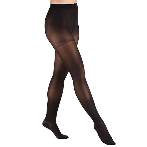 Truform Ladies' Trusheer 20-30mmhg Closed-Toe Pantyhose Sm (28-46") Black