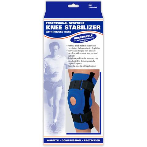 Champion Neoprene Maximum Knee Stabilizer W/ Hinged Bars Xl (16 - 17 1/2") Blue Reversible