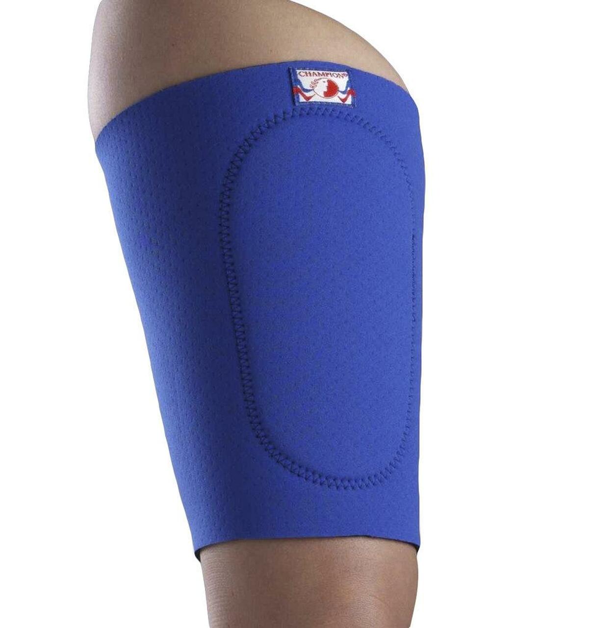 Champion Minimum Thigh Compression Sleeve W/ Oval Pad Small (13-16") Neoprene 4-Way Stretch Plu