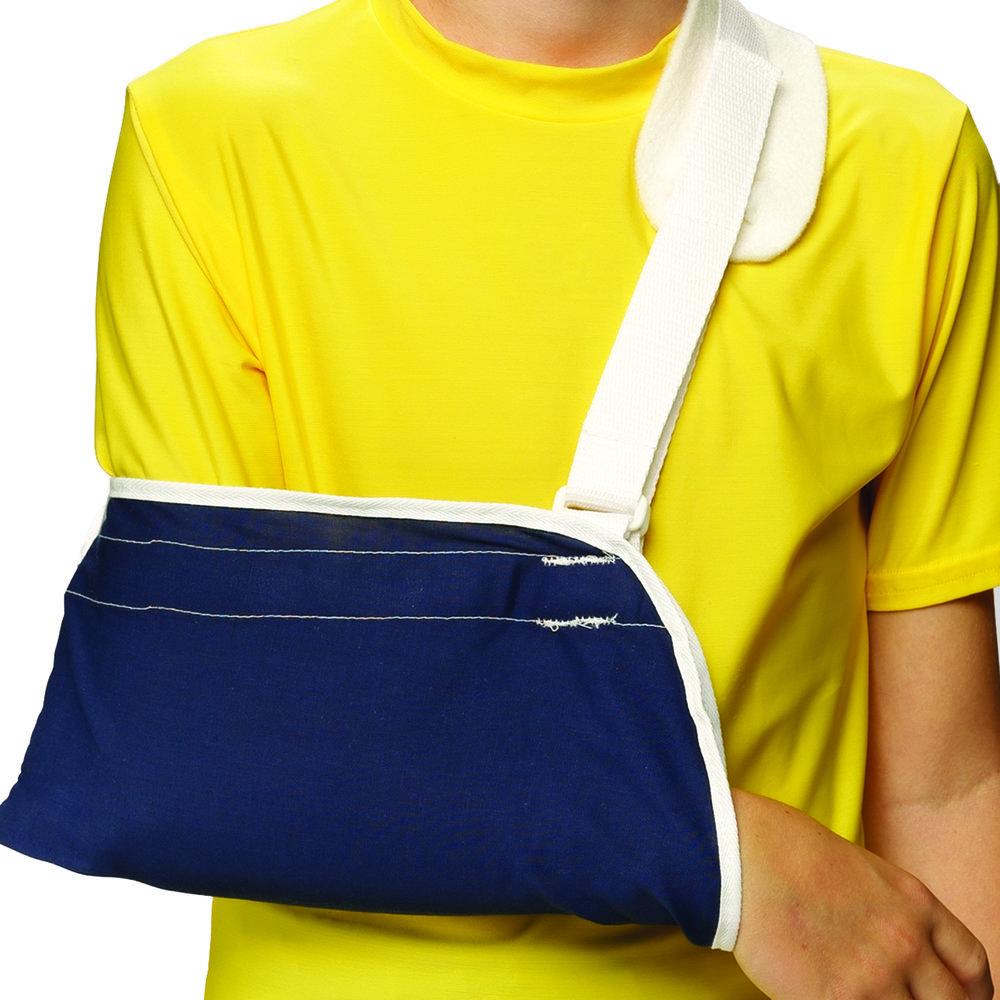 Kids Line Minimum Arm Sling Cradle-Style W/ Thumb Loop Pediatric (5-8") Navy Neoprene Reversib