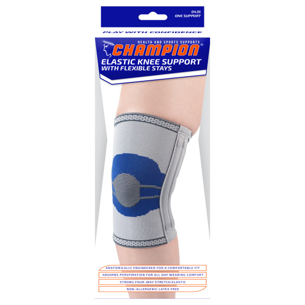 Elastic Knee Support With Stays Light Grey X-Large