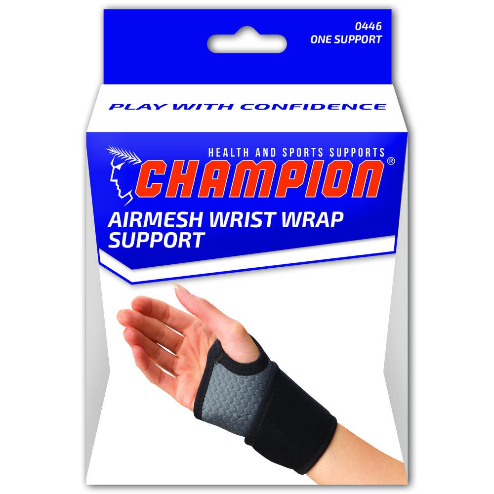 Champion Airmesh Wrist Support, Minimum, Charcoal/Black, Universal