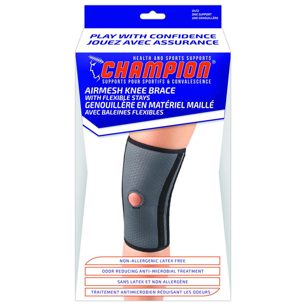 Airmesh Knee Support With Stabilizer Pad,Large