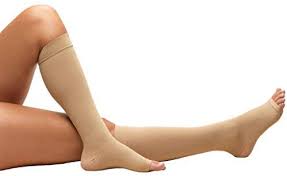 Anti-Embolism Stockings,Below Knee Open Toe,18mmhg 2x-Large,Beige