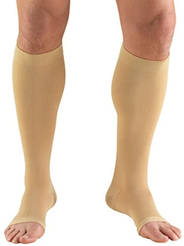 Truform Classic Medical 30-40mmhg Knee-High Open-Toe Soft-Top Compression Socks Med (13 1/2 - 1