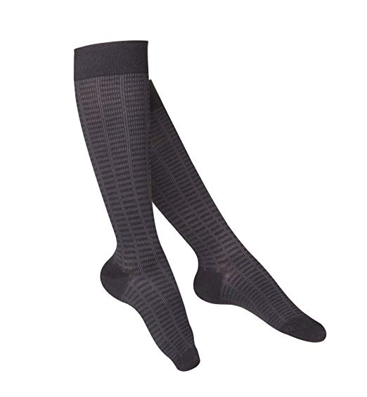 Truform Touch Ladies Knee High 20-30mm Black Herringbone Medium