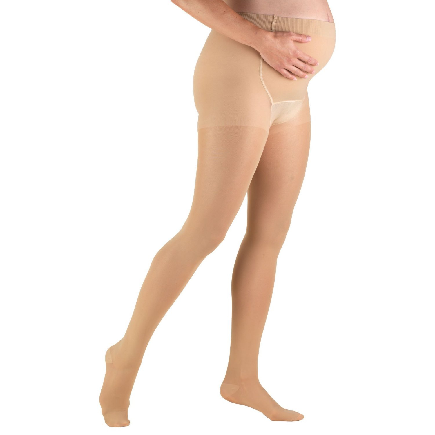 Pr Truform Classic 20-30mmhg Maternity Figure Pantyhose Beige Medium (105-150lbs) (4' 11" - 5' 7")
