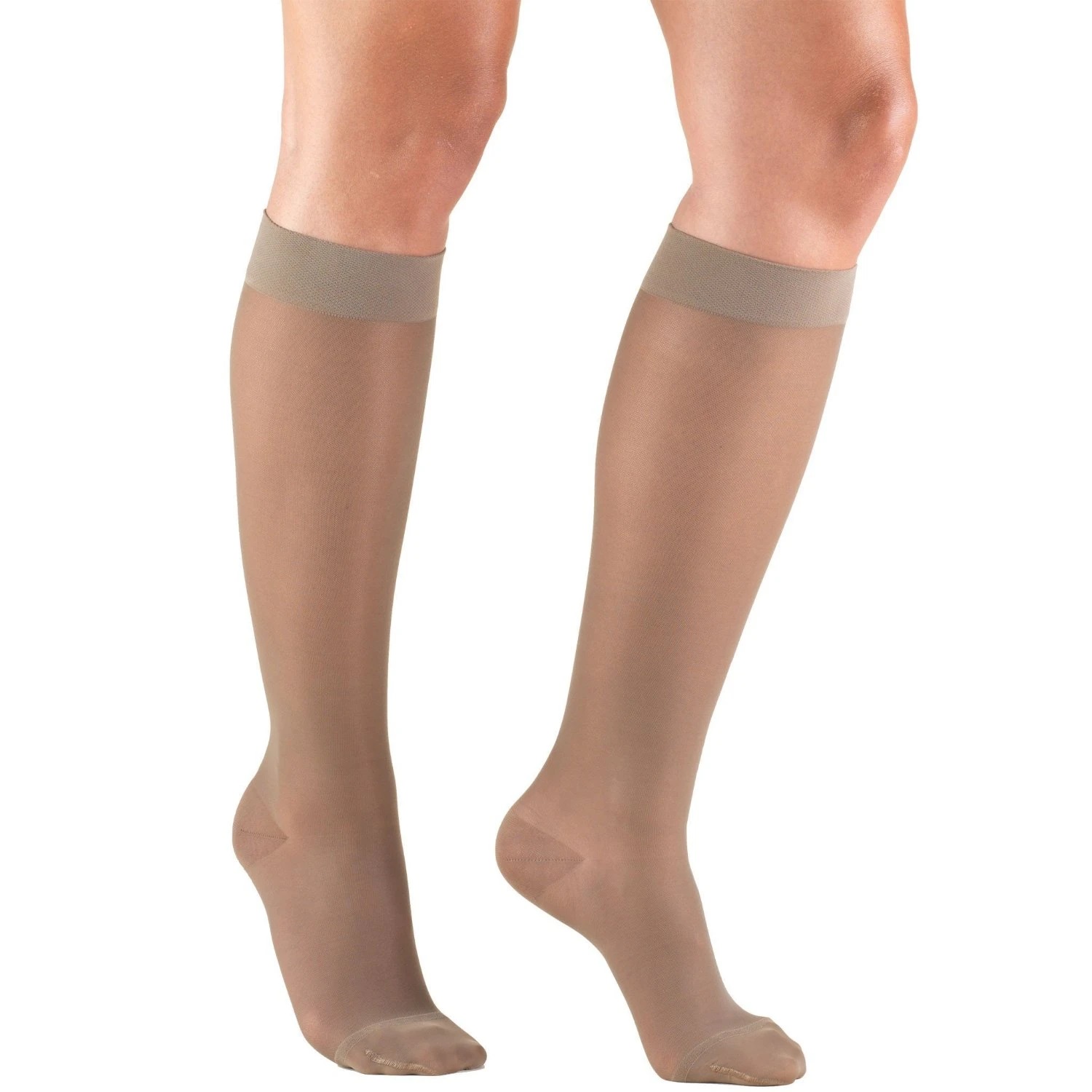 Truform 15-20 Mmhg Knee High Compression Socks, Charcoal Medium