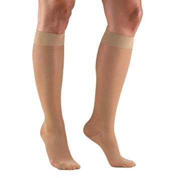 Truform Ladie'S Lites Support Knee High Close Toe 15-20mmhg Black X-Large