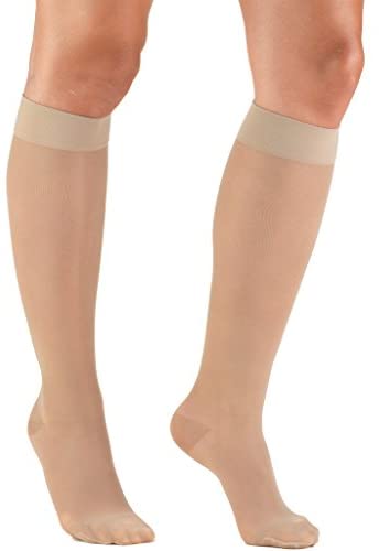 Truform Ladie'S Sheer Lites Support Knee High Close Toe 15-20mmhg Nude Small