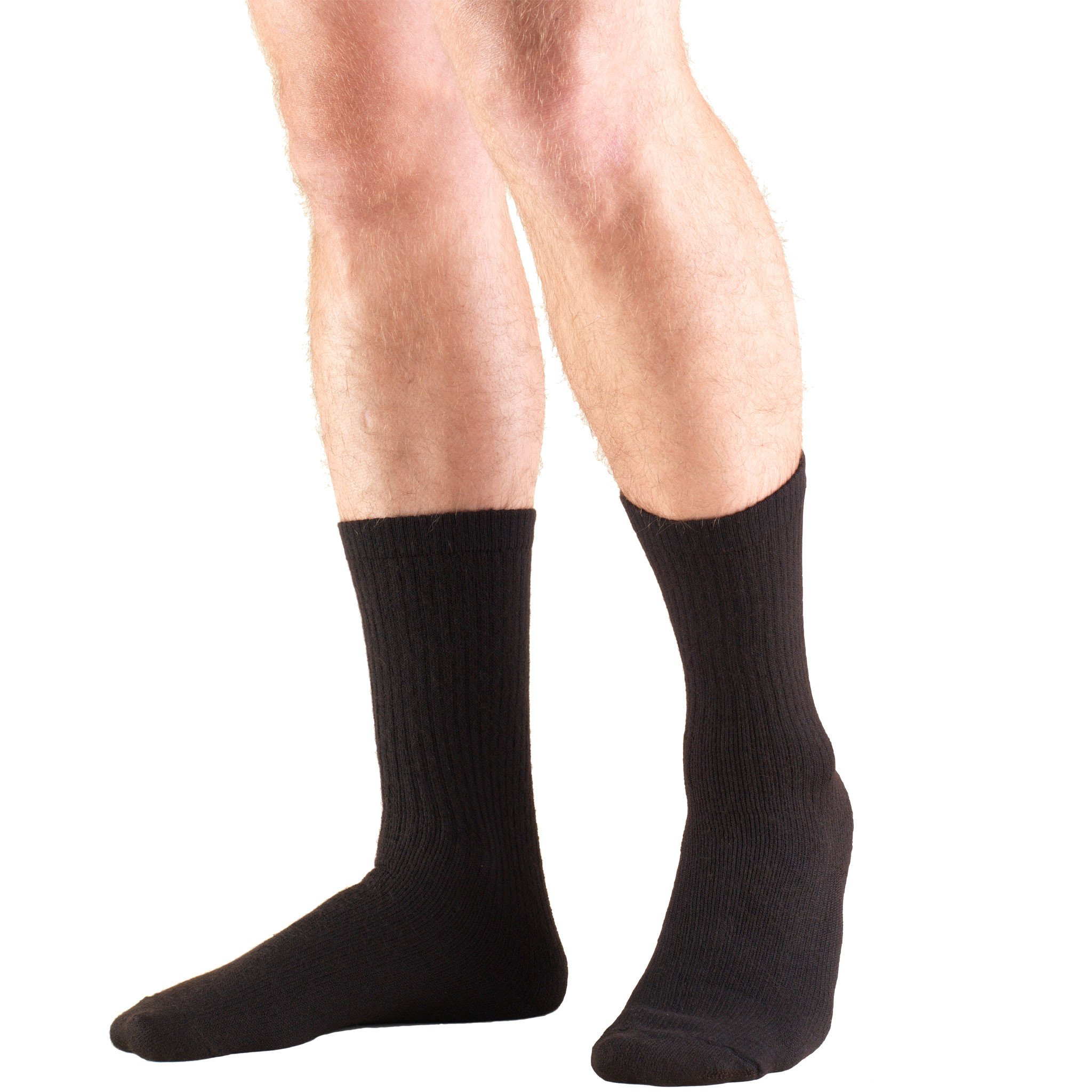 Trusoft Diabetic 8-15mmhg Crew Sock Black Md (M: 8 1/2 - 10) (W: 9 1/2 - 11) Unisex Latex-Free