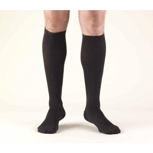 Truform Men'S 20-30mmhg Knee-High Dress-Style Compression Sock Large (15 1/2" - 18") Navy Late