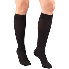 Ladies Compression Socks 15-20 Mmhg Knee High Diamond, Tan, Large