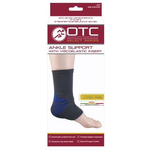 Otc Ankle Support W/ Compression Gel Insert Sm (8 1/4 - 10 1/4") 4-Way Stretch Elastic