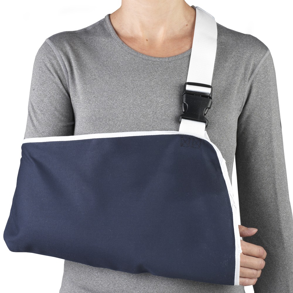 Otc Minimum Cradle Arm Sling W/ Thumb Loop Adult Hook & Buckle Strap Navy Universal