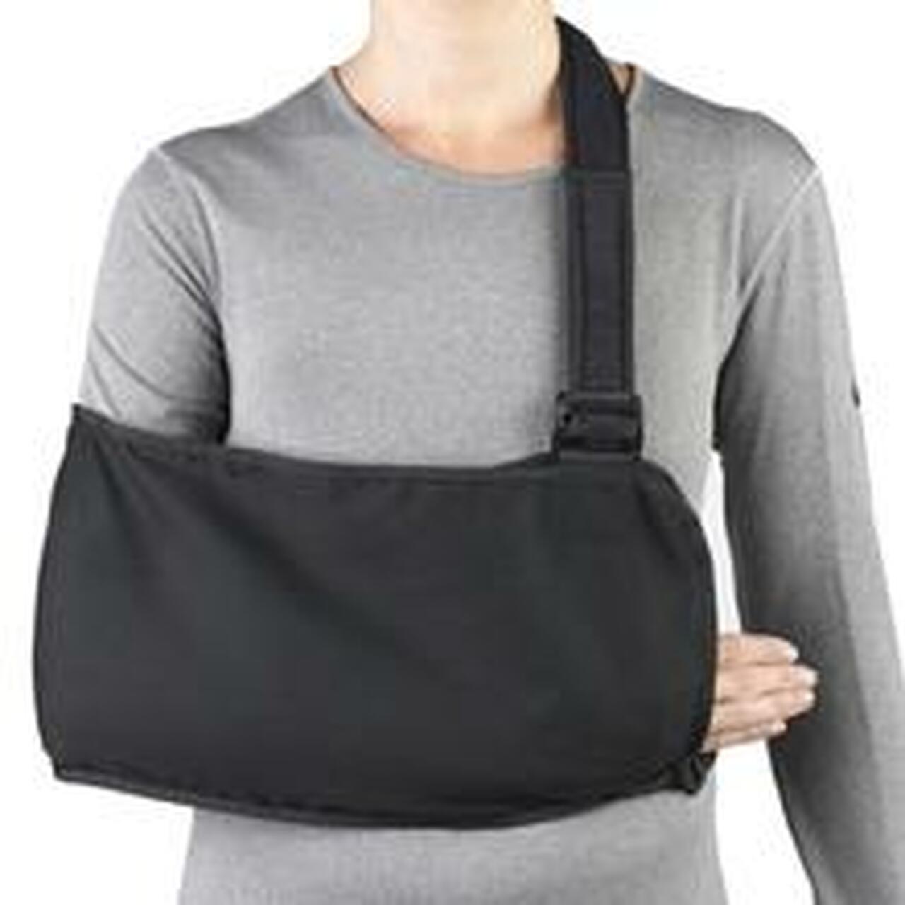 Otc Medium Lightweight Shoulder Immobilizer W/ Removable Webbing Xl (10x20") Black
