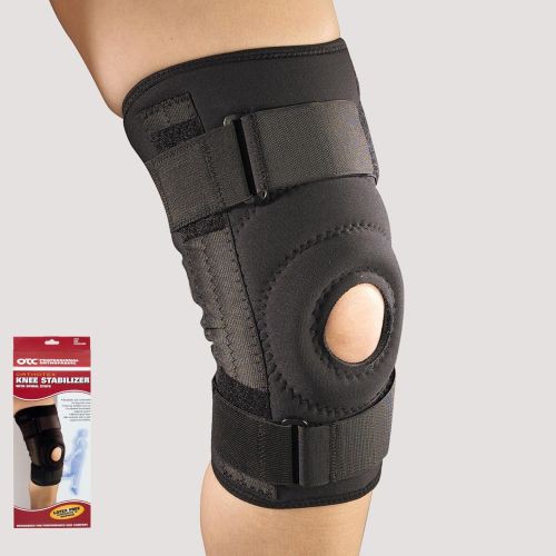 Otc Knee Stabilizer With Spiral Stays Medium Support Latex Free Xl (20-22") Black