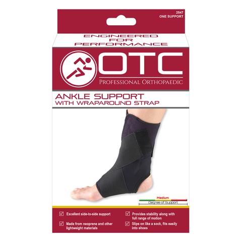 Otc Medium Ankle Support W/ Figure 8 Wraparound Strap Black Sm (6 3/4 - 7 3/4)