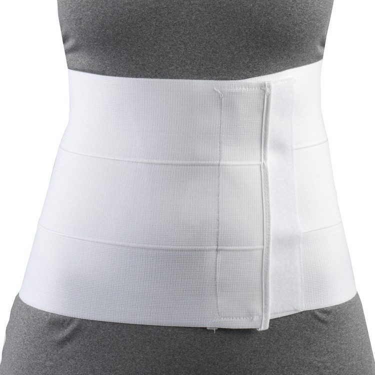 Otc Minimum 3-Panel Elastic Binder For Women 2-Xl (35-38") 9" Contoured White Latex-Free