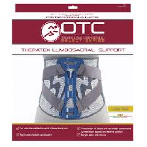 Otc Theratex Rigid Lumbosacral Support M (33-36") 12" Back W/ Spine Splint Elastic W/ Non-Elast