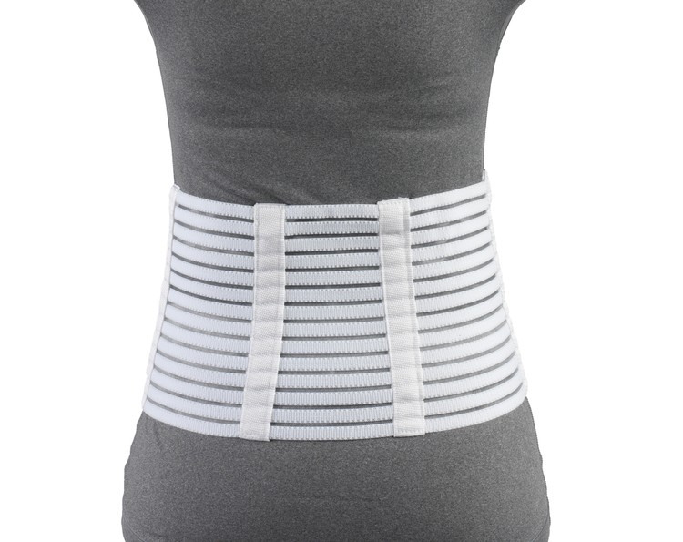 Ea Otc Petite Medium Lightweight Lumbosacral Support L (37-40") 7" Back 4 1/2" Front White W/ Stays