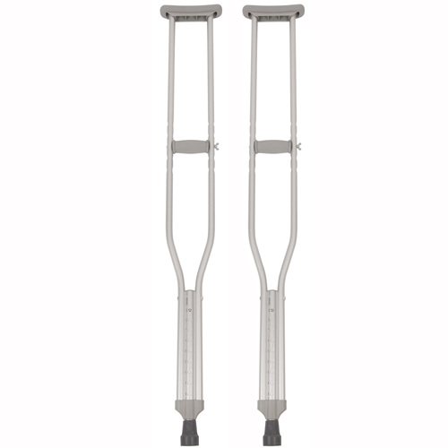 Push -Button Crutches,Including Tips Handgrip,Underarm Pads-Junior 4'6"-5'2"