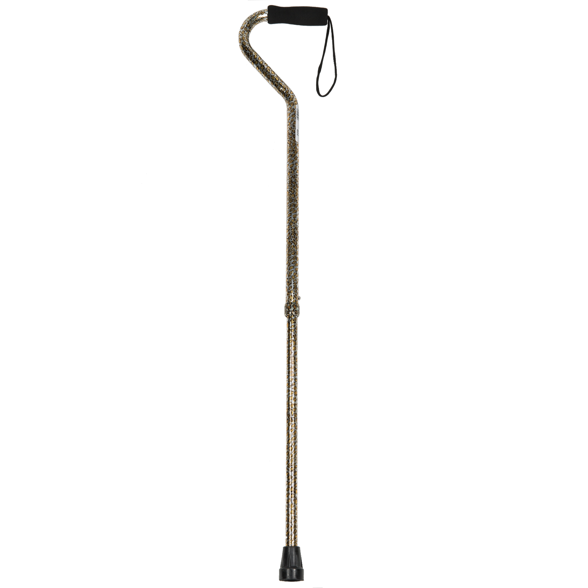 Adjustable Offset Handle Aluminium Cane, Cheetah