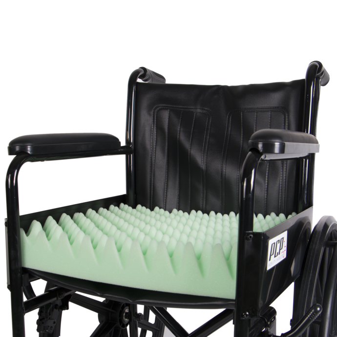 Convoluted Foam Wheelchair Cushion 16" X 18", Blue (No Cover)