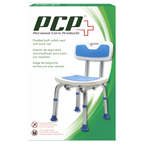 Adjustable Padded Bath Safety Seat With Backrest