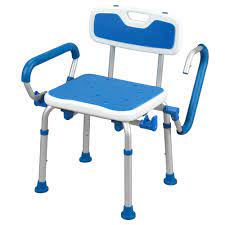 Ea Pcp Bath Safety Seat Back & Swing Away Arms 16" - 20" Non-Slip Rubber Tips 16" X 13" Seat 300lbs