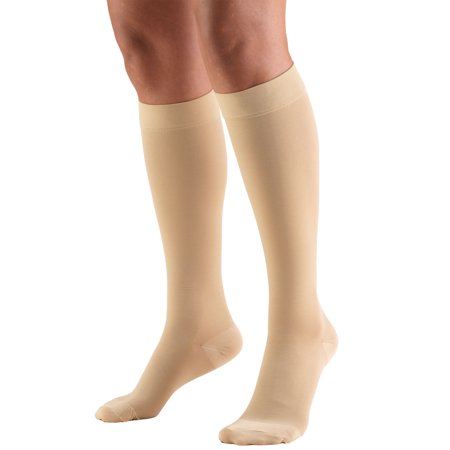 Truform Classic Medical 20-30mmhg Knee-High Dot-Top, Xl, Beige Compression Socks Latex-Free