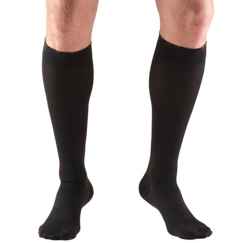 Pr Truform Classic 20-30mmhg Short Knee-High Closed-Toe Soft-Top Sock Black Xl (17 1/2 - 20") Unisex