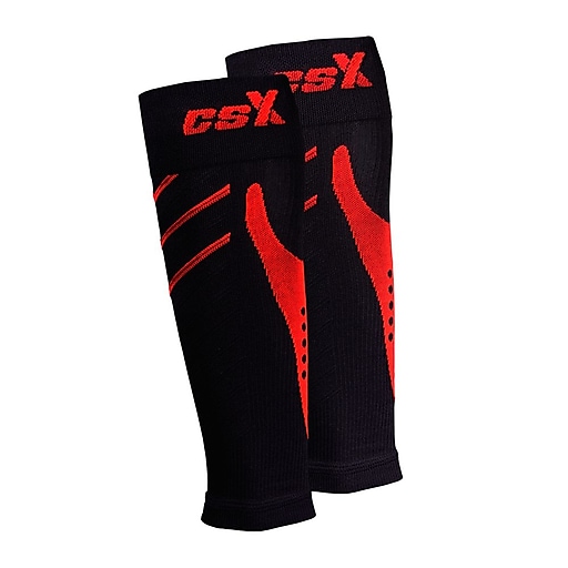 Champion Csx Calf Sleeve Large 15-20mm Red/Black