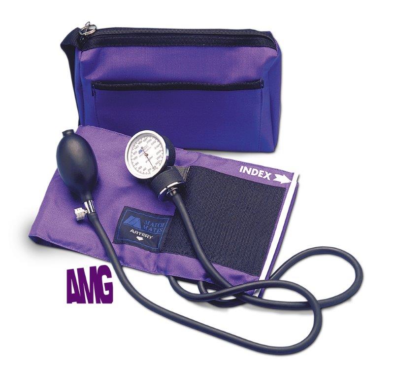 Color Pro Sphygmomanometer, Adult Purple Latex Free (10-16in) With Carry Case (Non-Returnable
