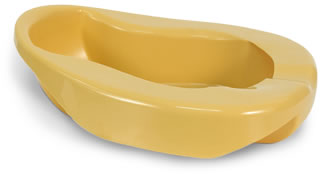 Contour Adult Bedpan, Yellow, 14.4in X 3.3in X 2.4in