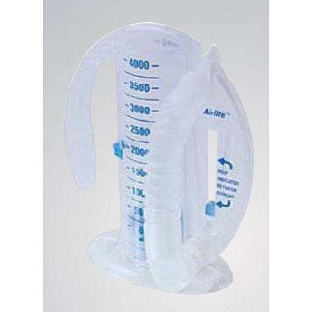 Airlife Volumetric Incentive Spirometer W/ One-Way Valve 4000ml Flexible Tubing W/ Mouthpiece H