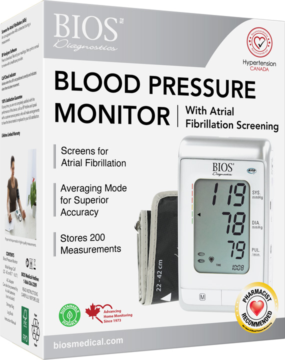 Bios Ultra Blood Pressure Monitor With Afib Screening (Precision 10.0) Compatible With Small An