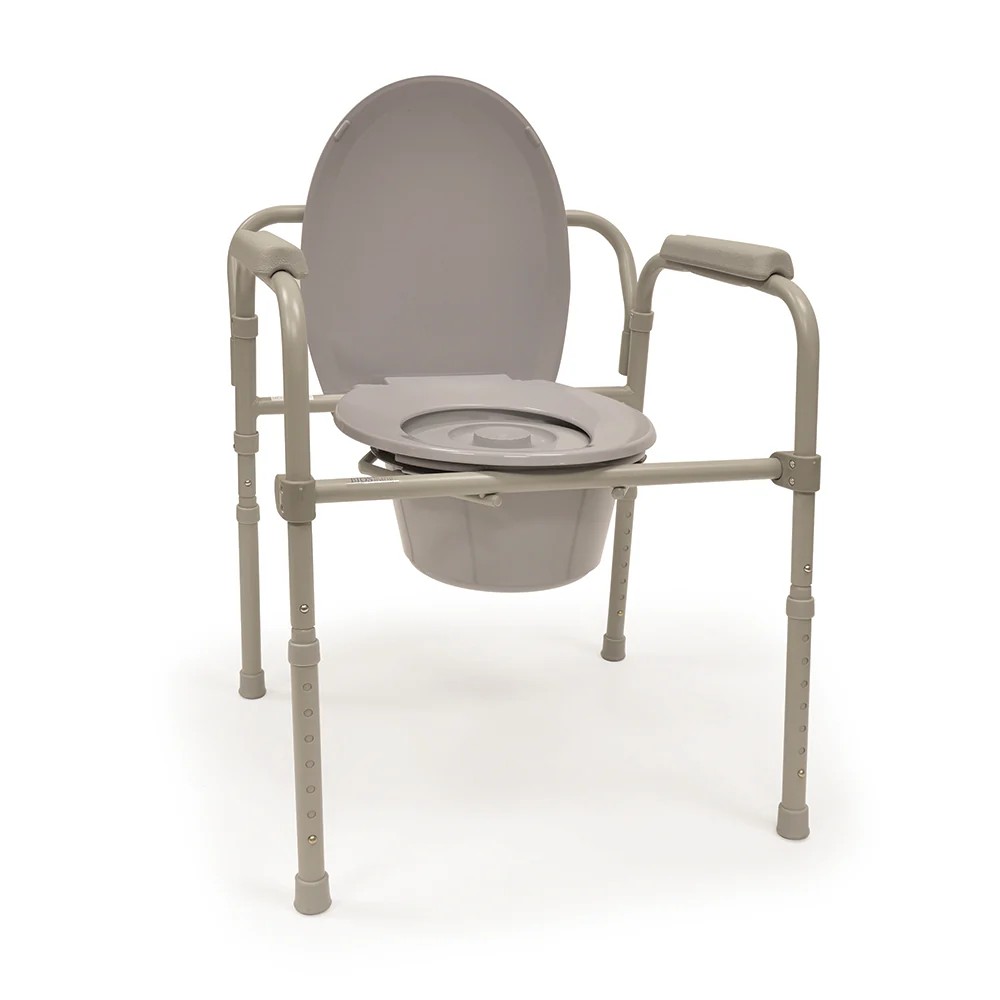 Deluxe Commode, 5.2l Capacity, H30-34", 300lbs Wt Capacity