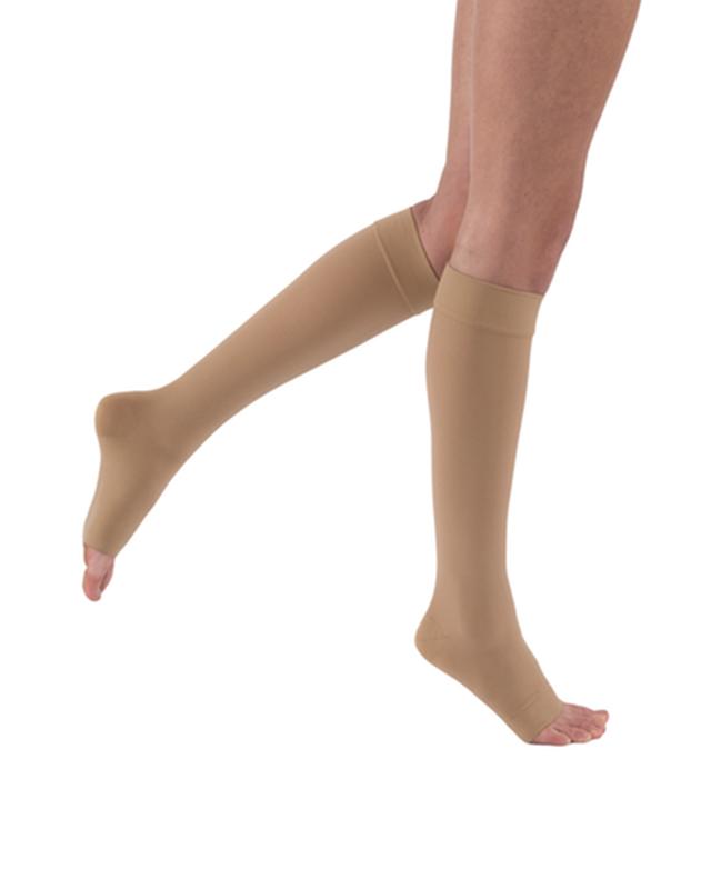 Jobst Relief 15-20mmhg Knee-High Open-Toe Compression Stocking Small Beige Unisex Latex-Free