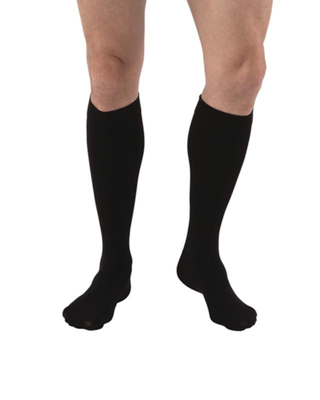 Bas de contention Jobst Relief 15-20 mmHg, montant jusqu'au genou, bout fermé, taille L, noir, unisexe