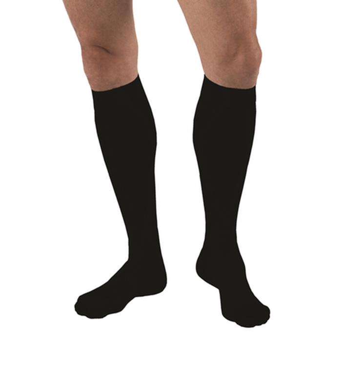 Jobst Medical Leg Wear, Men, Knee High, Ribbed, 30-40mmhg, Md, Black, Closed Toe