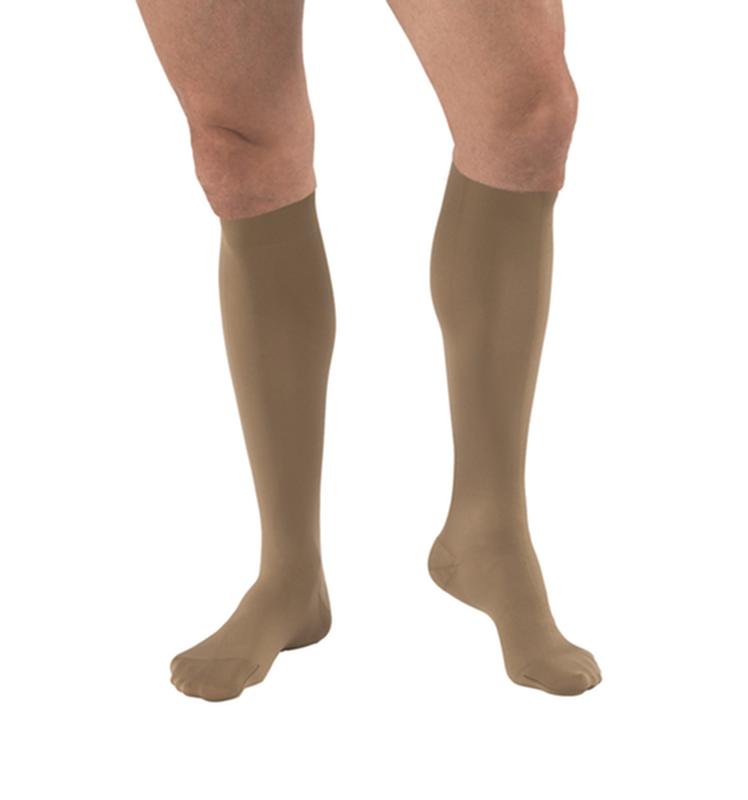 Jobst Medical Leg Wear, Men, Knee High, Ribbed, 30-40mmhg, Xl, Khaki, Closed Toe