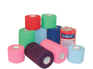 Co-Plus Latex Free Elastic Cohesive Bandage 7.5cm X 4.5m (Stretched), Mixed Colors