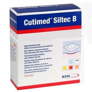 Cutimed Siltec B Foam Dressing W/Super Absorbers And Silicone Layer, Adh Border, 22.5cm X 22.5c