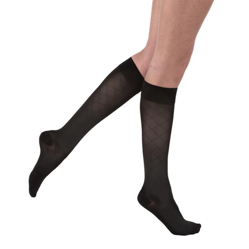 Jobst Ultrasheer Women, Knee High, 20-30mmhg, Xl, Black, Closed Toe