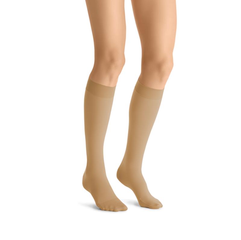 Jobst Opaque 20-30mmhg Knee-High Closed-Toe Softfit Stockings Honey Large Latex-Free
